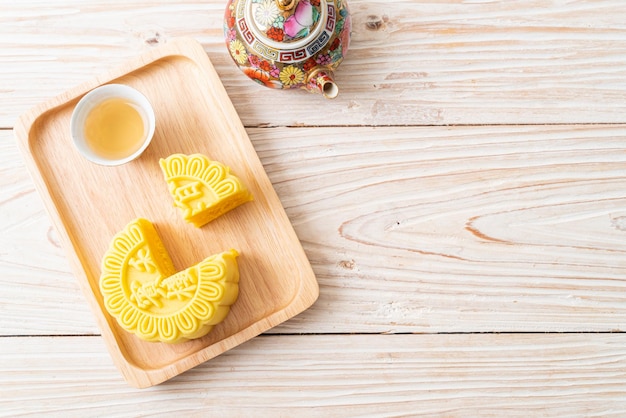 Chinese moon cake custard flavour