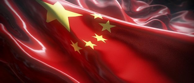 Chinese national flag in different design photos