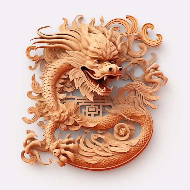 Premium Photo Chinese New Year 2024 is a Year of the Dragon Wood