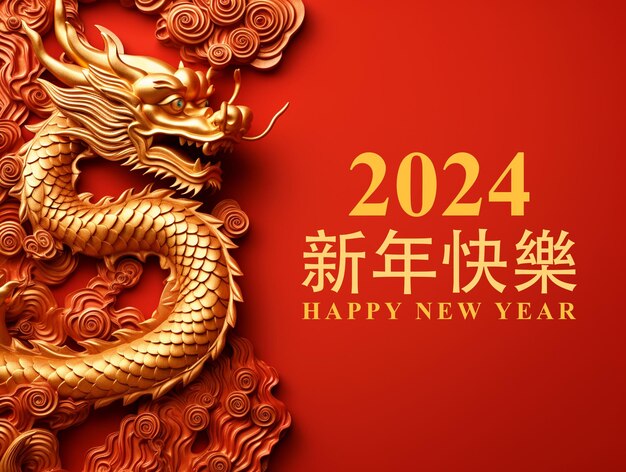 写真 中国の新年2024年祝賀