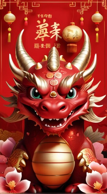Chinese new year 2024 the year of dragon