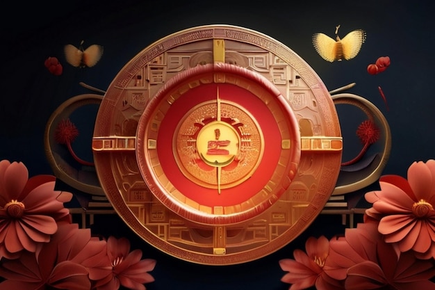 Chinese new year and the ancient lunar cycle background