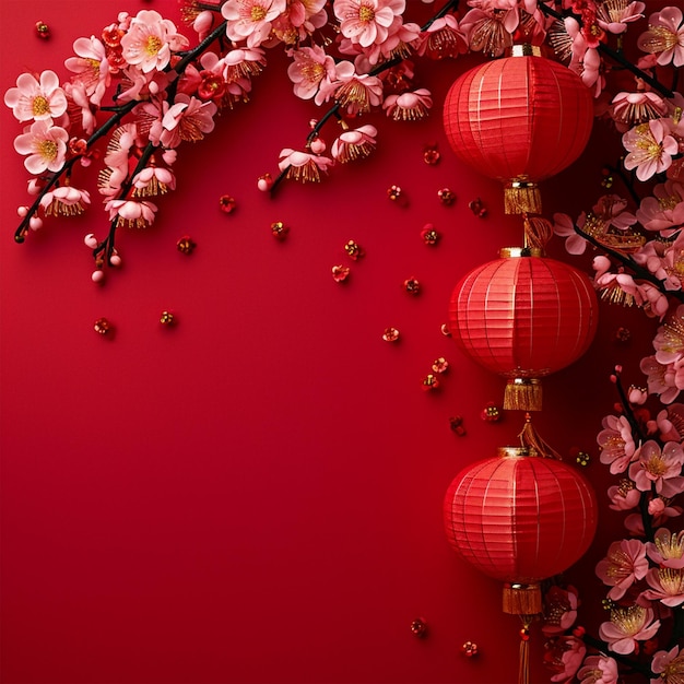 Chinese new year background AI generated