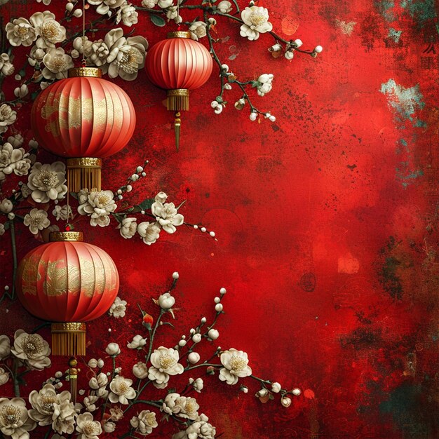 Chinese new year background AI generated