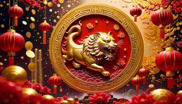 Chinese new year background illustration Happy chinese new year Chinese new year illustration