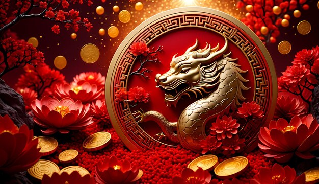 Photo chinese new year background illustration happy chinese new year chinese new year illustration