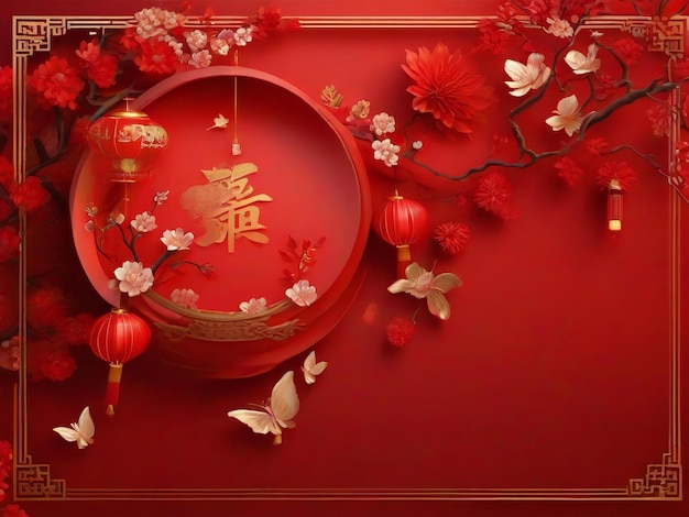 Chinese new year background traditional spring festival best quality hyper realistic wallpaper