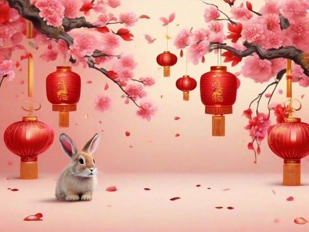 Chinese new year background traditional spring festival best quality hyper realistic wallpaper