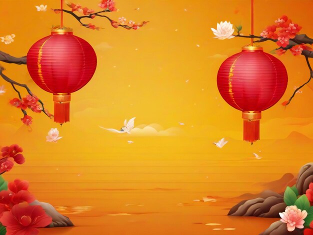 chinese new year background traditional spring festival best quality hyper realistic wallpaper