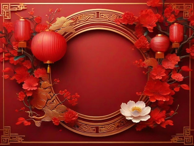 Chinese new year background traditional spring festival best quality hyper realistic wallpaper