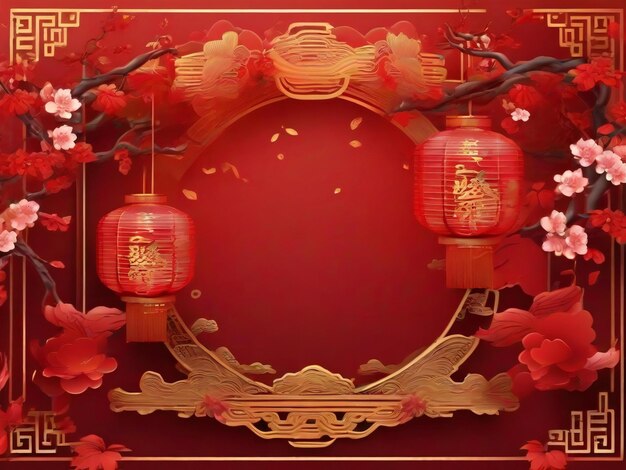 Chinese new year background traditional spring festival best quality hyper realistic wallpaper