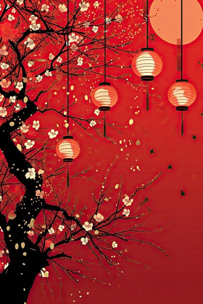 Chinese new year background wallpaper poster