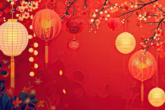 Фото Китайский новый год фон обои плакат