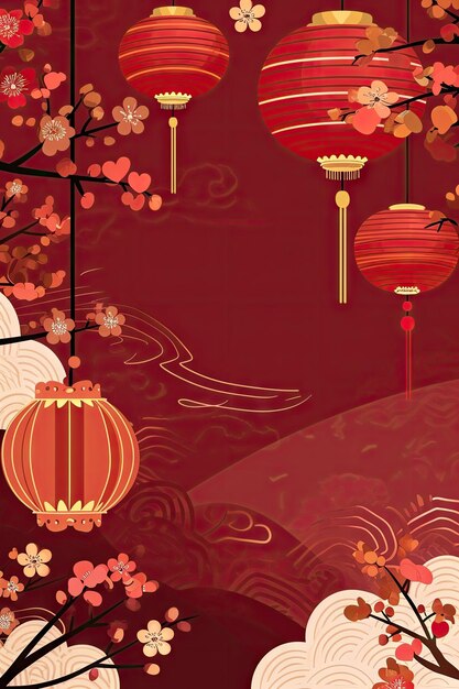 Chinese new year background wallpaper poster