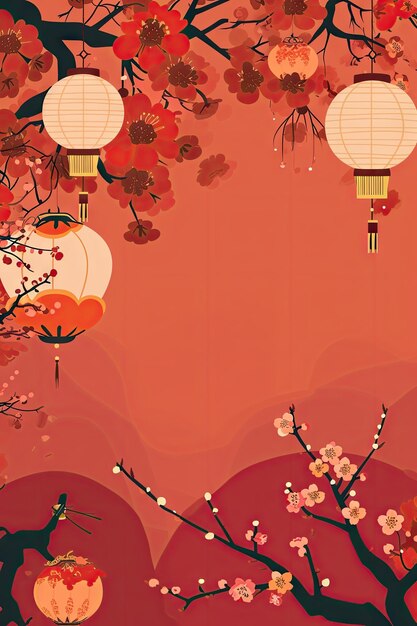 Photo chinese new year background wallpaper poster