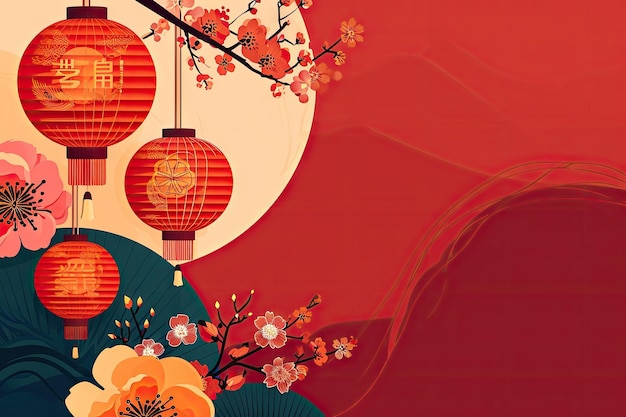 Chinese new year background wallpaper poster