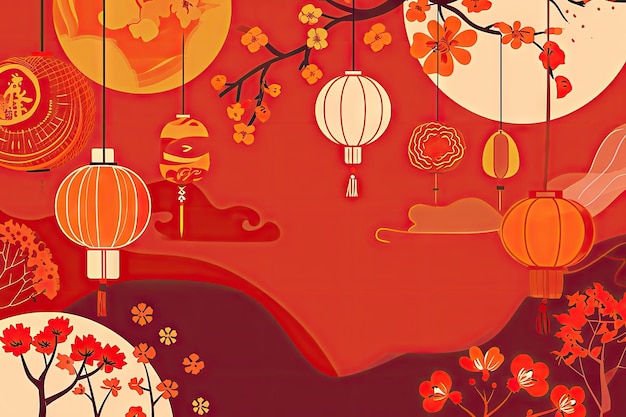 Chinese new year background wallpaper poster