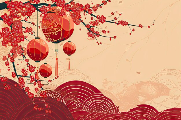 Chinese new year background wallpaper poster