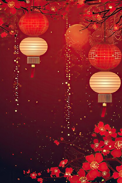 Китайский Новый год фон обои плакат