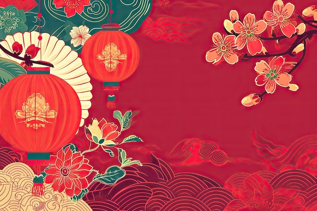 Chinese new year background wallpaper poster