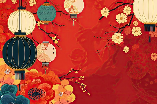 Chinese new year background wallpaper poster