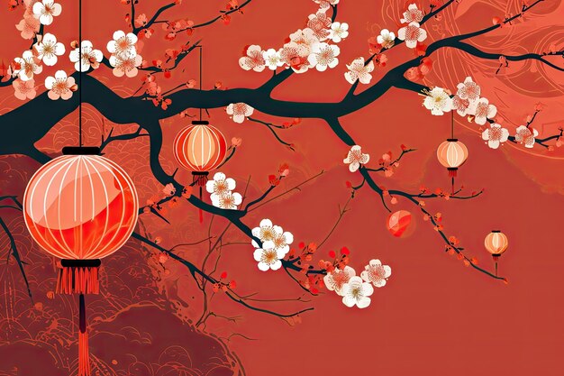 Chinese new year background wallpaper poster