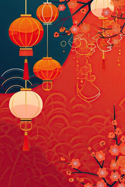 Chinese new year background wallpaper poster