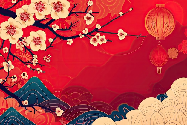 Photo chinese new year background wallpaper poster