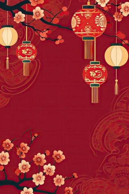 Chinese new year background wallpaper poster