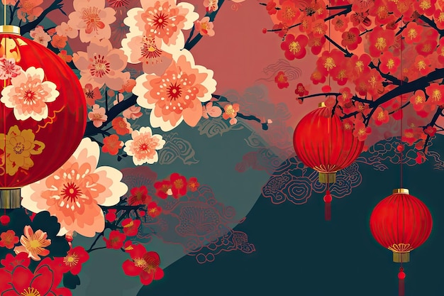 Photo chinese new year background wallpaper poster