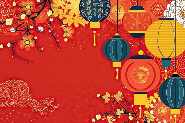 Photo chinese new year background wallpaper