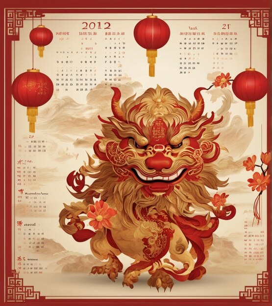 Photo chinese new year calendar