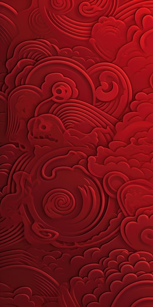 중국 신년 카드 어두운 빨간색 배경 인사 카드 및 벽지