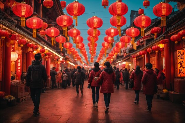 Photo chinese new year celebrations of happiness and bliss