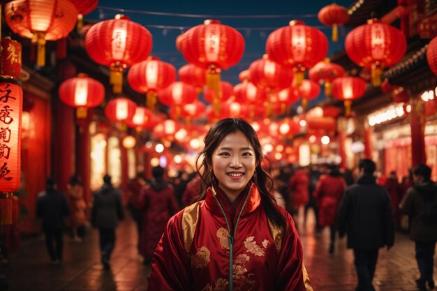 Photo chinese new year celebrations of happiness and bliss