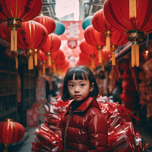 Foto bambino di capodanno cinese