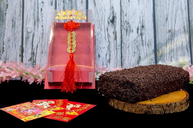 Chinese New Year Chocolate Cake cake with box exclusive