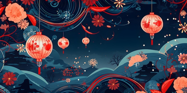 Chinese new year concept pattern