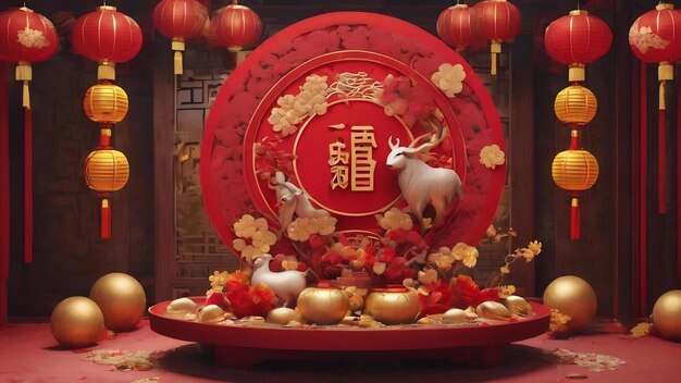 Chinese new year decoration for spring festival