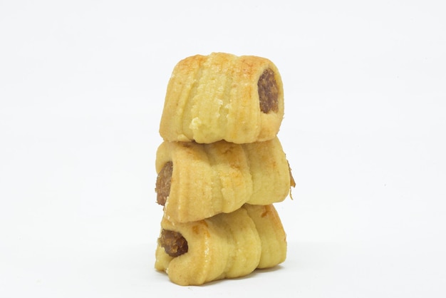 Foto spuntini per dolci di capodanno cinese biscotti all'ananas simbolo di prosperità