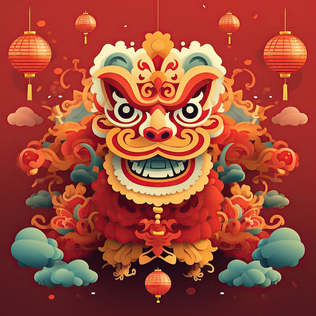 chinese new year dragon background