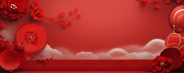 Photo chinese new year dragon element background with empty copy space