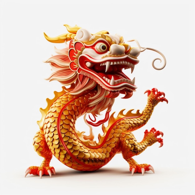 Chinese new year dragon with transparent background high