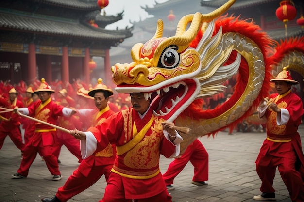 中国の新年ドラゴン