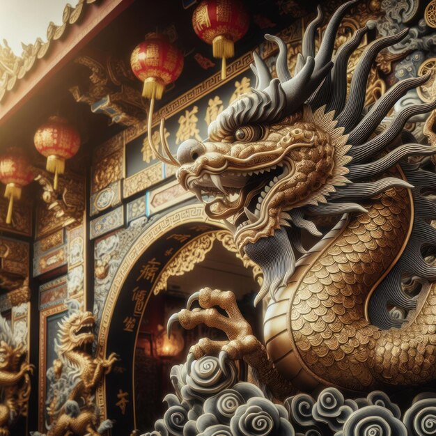 Фото Китайский новогодний дракон