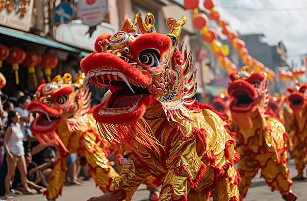 Chinese New Year Festival Dragon Dance