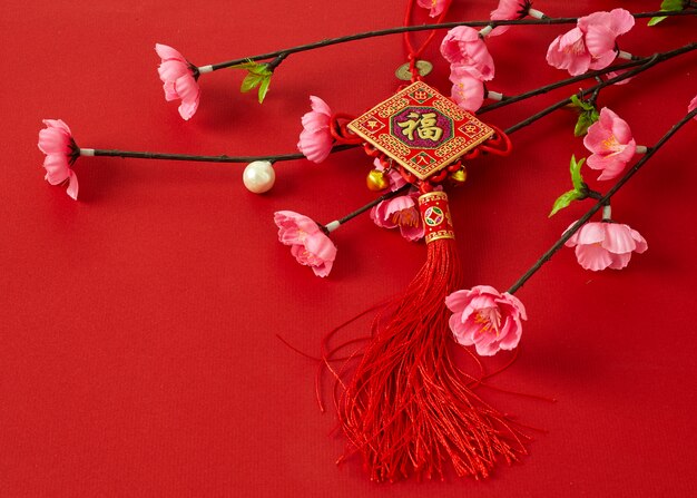 Chinese new year festival plum flowers