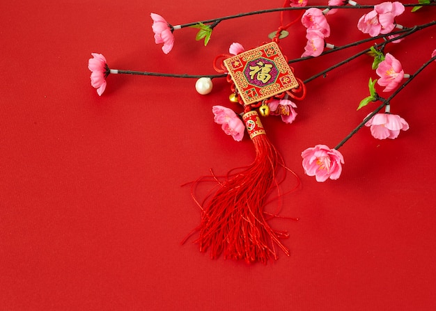 Chinese new year festival plum flowers