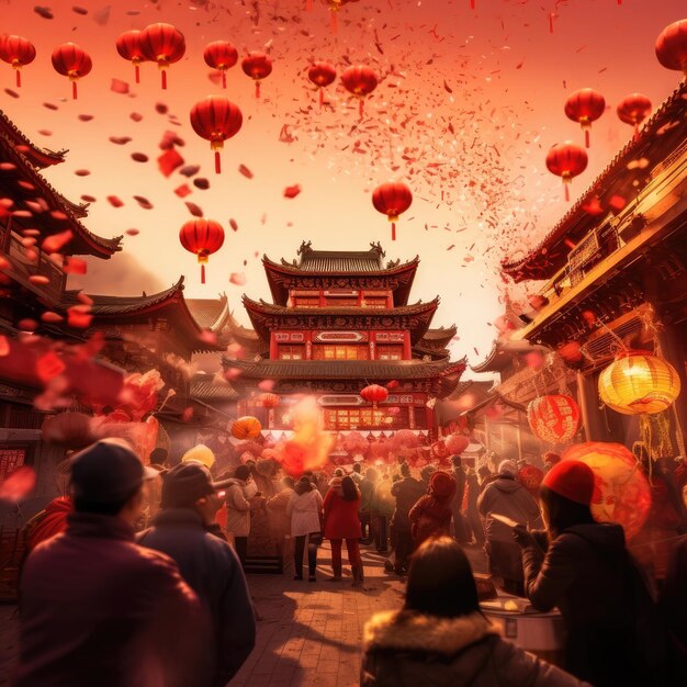 Premium AI Image Chinese new year festival
