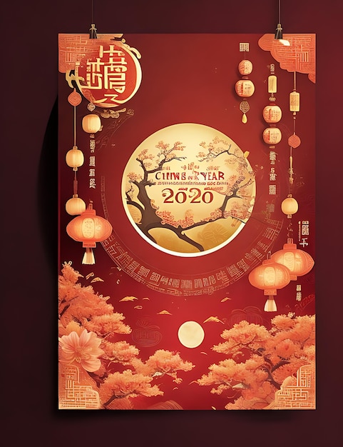 Photo chinese new year flyer design